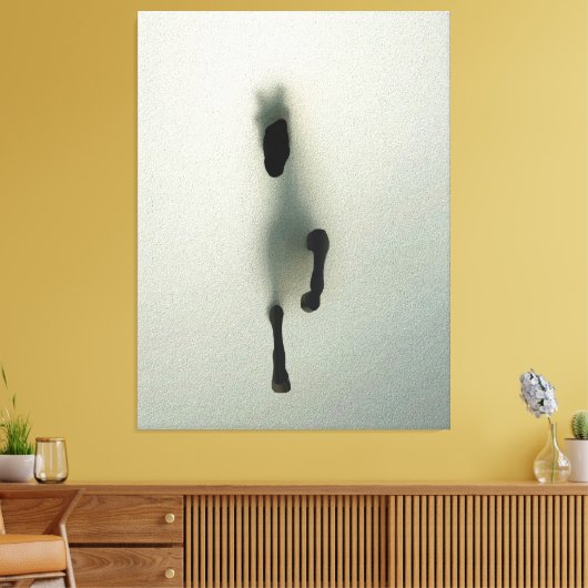 Horse Breaking Through Fog - Abstracte kunst Canvas Afdruk (Insitu (Woonkamer))