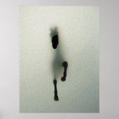 Horse Breaking Through Fog - Abstracte kunst Poster (Voorkant)