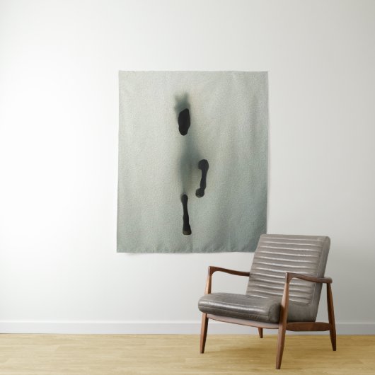 Horse Breaking Through Fog - Abstracte kunst Wandkleed (In situ)