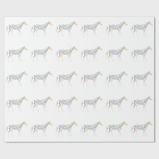 Horse Bries Cadeaupapier (Vlak)