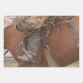 Horse Brown Western Rodeo Cowboy Inpakpapier Vel (Voorkant 2)