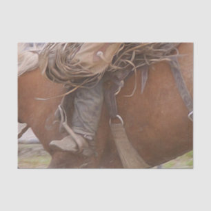 Horse Brown Western Rodeo Cowboy Tissuepapier