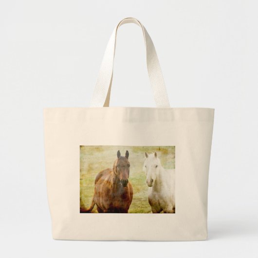 Horse Buddies Grote Tote Bag (Voorkant)