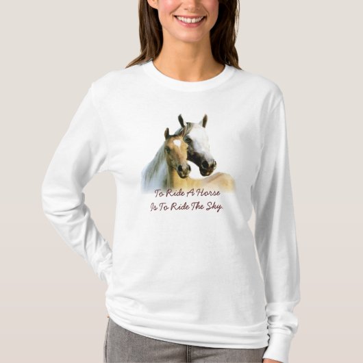 Horse Budies-dames Lange hoes T-Shirt (Voorkant)