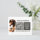 Horse Business Ansichtkaart met QR-code Briefkaart (Staand voorkant)