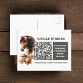 Horse Business Ansichtkaart met QR-code Briefkaart