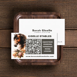 Horse Business Cards with QR Code Visitekaartje