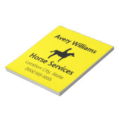 Horse Business Professional Black Yellow Notitieblok (Linkerzijde)