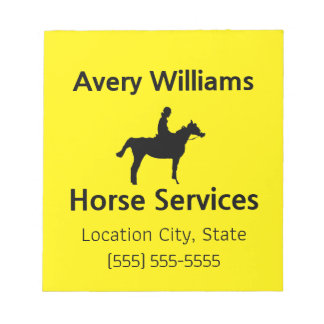 Horse Business Professional Black Yellow Notitieblok