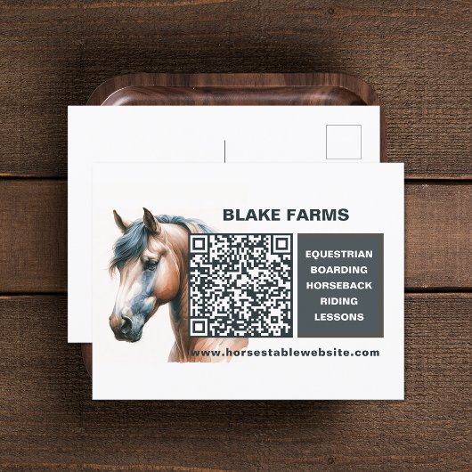 Horse Business QR Code Briefkaart