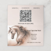Horse Business QR Code Gevouwen Loyaliteit Kaarten Klantenkaartje (Buitenkant ongevouwen)