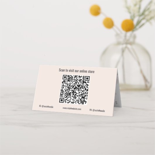 Horse Business QR Code Gevouwen Loyaliteit Kaarten Klantenkaartje (Achterkant)