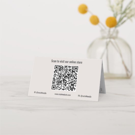 Horse Business QR Code Gevouwen Loyaliteit Kaarten Klantenkaartje (Achterkant)