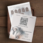 Horse Business QR Code Gevouwen Loyaliteit Kaarten Klantenkaartje