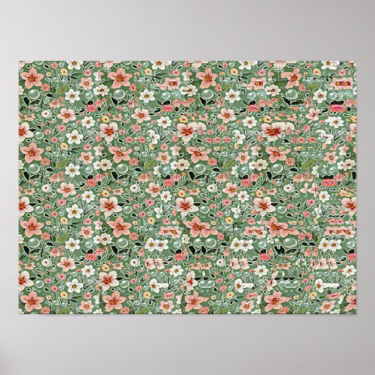 HORSE By A TREE STEREOGRAM 16" x 12", No Frame Poster (Voorkant)