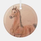 Horse by Hevener Glas Ornament (Voorkant)