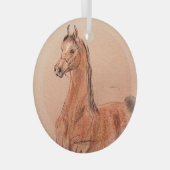 Horse by Hevener Glas Ornament (Voorkant Rechts)