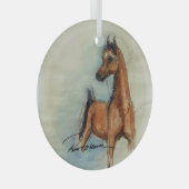 Horse by Hevener Glas Ornament (Voorkant Rechts)