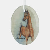 Horse by Hevener Glas Ornament (Voorkant links)