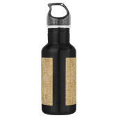 Horse Cameo op Burlap Waterfles (Achterkant)