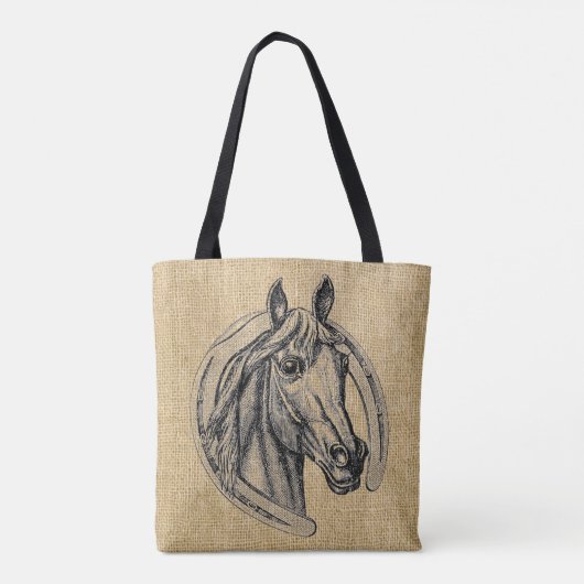  Horse Cameo Tote Bag (Achterkant)