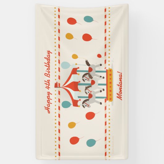 Horse Carousel Banner (Verticaal)