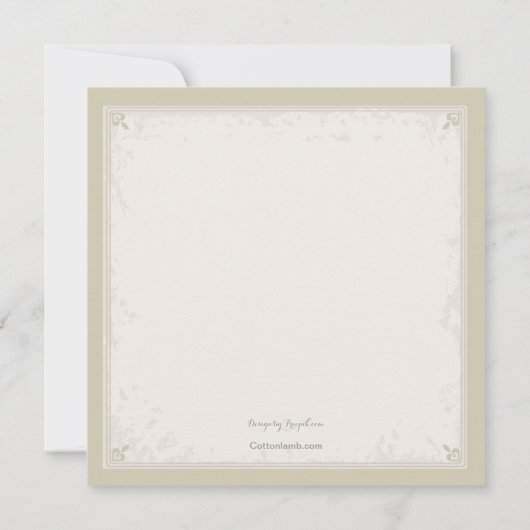 Horse Carousel Invitation Kaart (Achterkant)