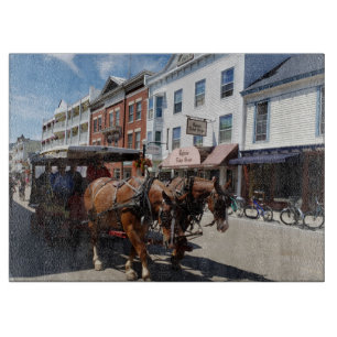 Horse & Carriage on Mackinac Island, Michigan Snijplank