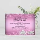 Horse & Carriage Princess Theme Sweet 16 Invite Kaart (Staand voorkant)