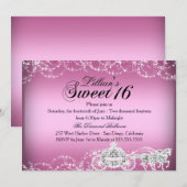 Horse & Carriage Princess Theme Sweet 16 Invite Kaart (Voorkant / Achterkant)