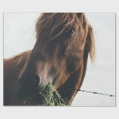 HORSE CHEWING GRASS CADEAUPAPIER (Vlak)