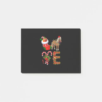 Horse Christmas Lights Led Funny Santa Hat Christm Post-it® Notes