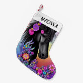 HORSE CHRISTMAS STOCKING / PERSONALISEERD KLEINE KERSTSOK (Voorkant (Hangend))