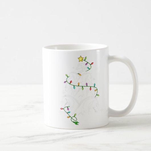 Horse Christmas Tree Xmas Lighting , Uni-adults_ki Koffiemok (Rechts)