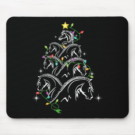 Horse Christmas Tree Xmas Lighting , Uni-adults_ki Muismat (Voorkant)