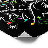 Horse Christmas Tree Xmas Lighting , Uni-adults_ki Poster (Hoek)