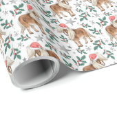 Horse Christmas Wrapping Paper Cadeaupapier (Rol Hoek)