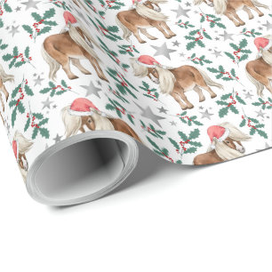 Horse Christmas Wrapping Paper Cadeaupapier
