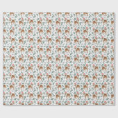 Horse Christmas Wrapping Paper Cadeaupapier (Vlak)