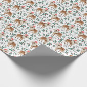 Horse Christmas Wrapping Paper Cadeaupapier (Hoek)