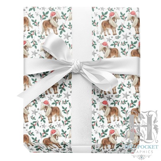 Horse Christmas Wrapping Paper Cadeaupapier