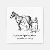  HORSE CLIPPING Custom Paper Napkins Servet (Voorkant)