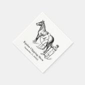  HORSE CLIPPING Custom Paper Napkins Servet (Hoek)