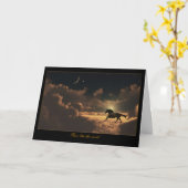 Horse Clouds Night Sky Kaart voor elk gebruik (Gele Bloem)