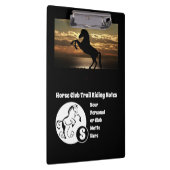 Horse Club Trail Riding Monogram Foto Klembord (Rechts)
