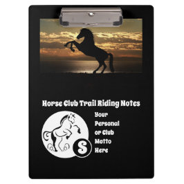 Horse Club Trail Riding Monogram Foto Klembord