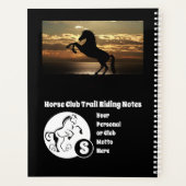 Horse Club Trail Riding Monogram Foto Planner (Achterkant)