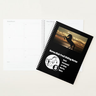 Horse Club Trail Riding Monogram Foto Planner