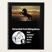 Horse Club Trail Riding Monogram Foto Planner (Voorkant)