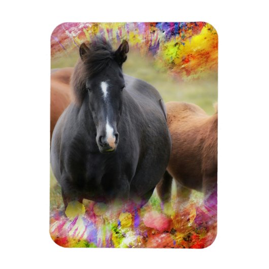 Horse Colorful Magneet (Verticaal)